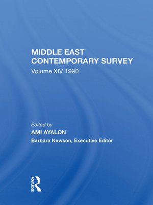 cover image of Middle East Contemporary Survey, Volume Xiv